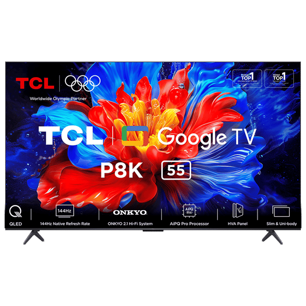 Buy TCL P8K 140 cm (55 inch) QLED 4K Ultra HD Smart Google TV with
